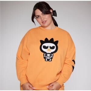 Sanrio xForever21 Hello Kitty Badtz Maru Halloween Crewneck Sweatshirt Sz M Boxy